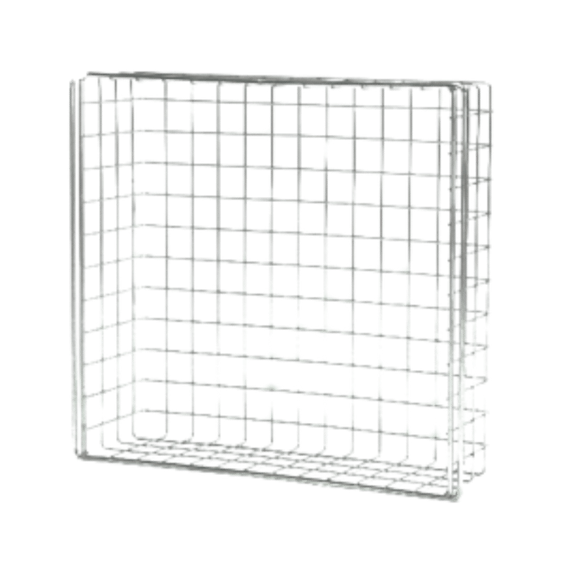 Basket for holding up to 9 masks, helmets, and other PPE during cleaning and drying.