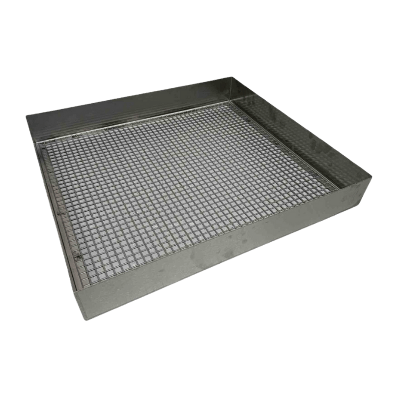 Fine-mesh basket for holding small SCBA and mask parts during cleaning and drying.