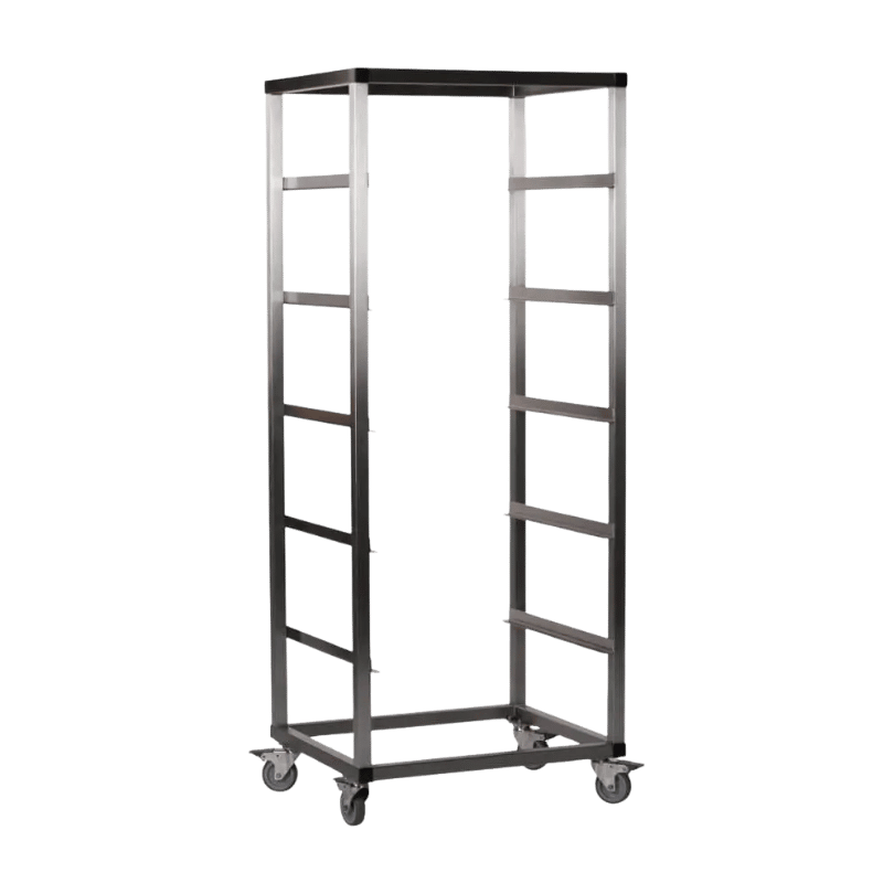 Stainless steel trolley for drying up to 5 baskets in the M45 or M45B cabinet.