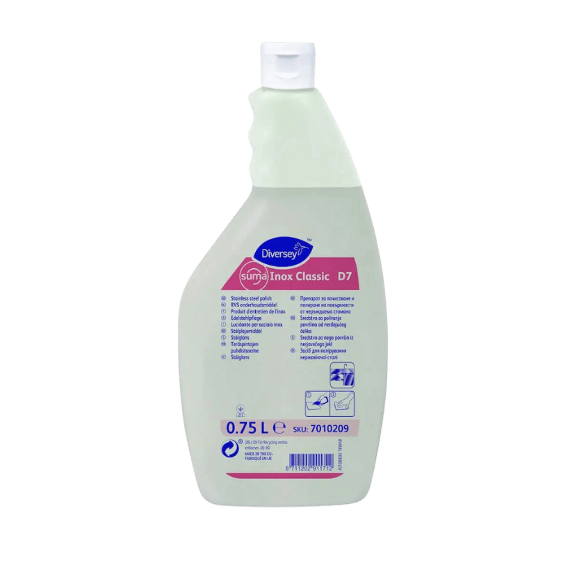 Cleaner for maintaining stainless steel parts of Harstra machines.