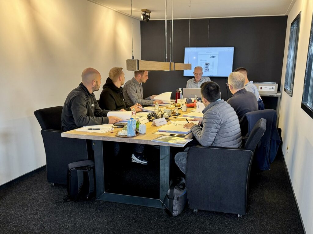 Participants getting instructions during the Harstra service technician training